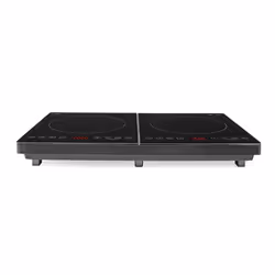 Nedis KAIP124CBK2 plaque Noir Comptoir 56 cm Plaque avec zone à induction 2 zone(s)