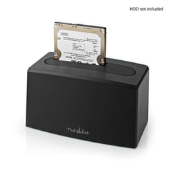 Nedis HDDUSB3210BK Station d'accueil de disques de stockage USB 3.2 Gen 1 (3.1 Gen 1) Type-A Noir