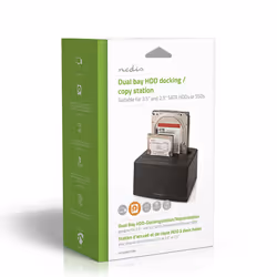 Nedis HDDUDB3210BK Station d'accueil de disques de stockage USB 3.2 Gen 1 (3.1 Gen 1) Type-A Noir - Vue supplémentaire 10