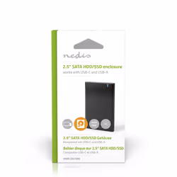 Nedis HDDE25410BK Boîtier de disques de stockage Boîtier HDD Noir 2.5" - Vue supplémentaire 10
