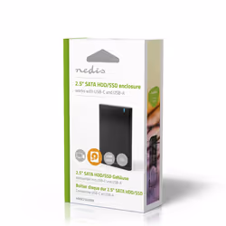 Nedis HDDE25410BK Boîtier de disques de stockage Boîtier HDD Noir 2.5" - Vue supplémentaire 11