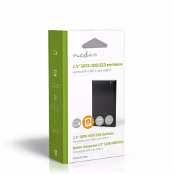 Nedis HDDE25410BK Boîtier de disques de stockage Boîtier HDD Noir 2.5" - Vue supplémentaire 12