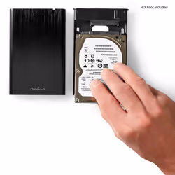 Nedis HDDE25410BK Boîtier de disques de stockage Boîtier HDD Noir 2.5" - Vue supplémentaire 8