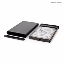 Nedis HDDE25410BK Boîtier de disques de stockage Boîtier HDD Noir 2.5" - Vue supplémentaire 9