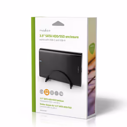 Nedis HDDE35410BK Boîtier de disques de stockage Boîtier HDD Noir 3.5" - Vue supplémentaire 12