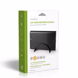 Nedis HDDE35410BK Boîtier de disques de stockage Boîtier HDD Noir 3.5" - Vue supplémentaire 13