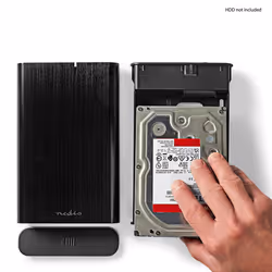 Nedis HDDE35410BK Boîtier de disques de stockage Boîtier HDD Noir 3.5" - Vue supplémentaire 9