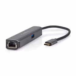 Nedis CCBW64220AT02, USB 3.2 Gen 1 (3.1 Gen 1) Type-C, 100 W, 5000 Mbit/s, Anthracite, 4K Ultra HD, 60 Hz