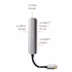 Nedis CCBW64220AT02 station d'accueil USB 3.2 Gen 1 (3.1 Gen 1) Type-C Anthracite - Vue supplémentaire 8