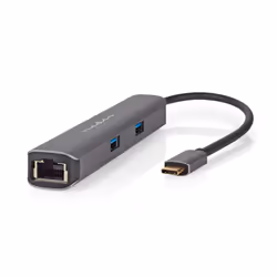 Nedis CCBW64230AT02, USB 3.2 Gen 1 (3.1 Gen 1) Type-C, 100 W, 5000 Mbit/s, Anthracite, 4K Ultra HD, 60 Hz