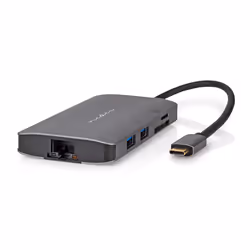 Nedis CCBW64240AT02, USB 3.2 Gen 1 (3.1 Gen 1) Type-C, 100 W, 5000 Mbit/s, Anthracite, MicroSD (TransFlash), SD, 4K Ultra HD
