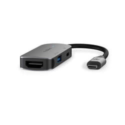 Nedis CCGB64230GY01 hub & concentrateur USB 3.2 Gen 1 (3.1 Gen 1) Type-C 5000 Mbit/s Gris