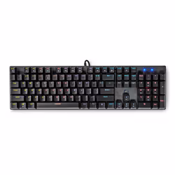 Nedis GKBDM110BKUS, Taille réelle (100 %), USB, Clavier mécanique, QWERTY, LED, Noir
