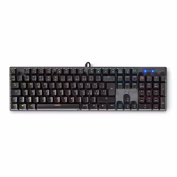 Nedis GKBDM110BKND, Taille réelle (100 %), USB, Clavier mécanique, QWERTY, LED, Noir