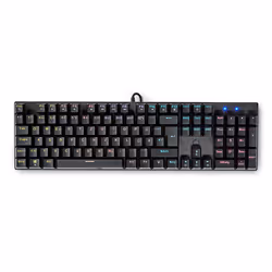 Nedis GKBDM110BKDE, Taille réelle (100 %), USB, Clavier mécanique, LED, Noir