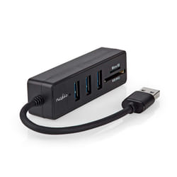 Nedis CCGB61250BK01 hub & concentrateur USB 3.2 Gen 1 (3.1 Gen 1) Type-A 5000 Mbit/s Noir