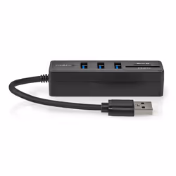 Nedis CCGB61250BK01 hub & concentrateur USB 3.2 Gen 1 (3.1 Gen 1) Type-A 5000 Mbit/s Noir