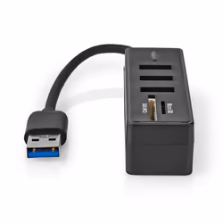 Nedis CCGB61250BK01 hub & concentrateur USB 3.2 Gen 1 (3.1 Gen 1) Type-A 5000 Mbit/s Noir - Vue supplémentaire 4