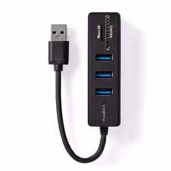 Nedis CCGB61250BK01 hub & concentrateur USB 3.2 Gen 1 (3.1 Gen 1) Type-A 5000 Mbit/s Noir - Vue supplémentaire 6