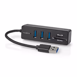 Nedis CCGB61250BK01 hub & concentrateur USB 3.2 Gen 1 (3.1 Gen 1) Type-A 5000 Mbit/s Noir - Vue supplémentaire 8