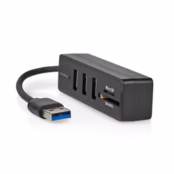 Nedis CCGB61250BK01 hub & concentrateur USB 3.2 Gen 1 (3.1 Gen 1) Type-A 5000 Mbit/s Noir - Vue supplémentaire 9