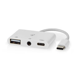 Nedis CCGB64790WT01 station d'accueil Avec fil USB 2.0 Type-C Blanc