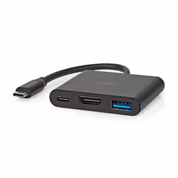 Nedis CCGB64770BK01, Avec fil, USB 3.2 Gen 1 (3.1 Gen 1) Type-C, Noir, 30 Hz, HDMI, USB 3.2 Gen 1 (3.1 Gen 1) Type-A, USB 3.2 ...