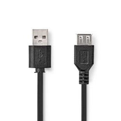 Nedis CCGB60010BK10 câble USB 1 m USB 2.0 USB A Noir