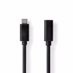 Nedis CCGB64010BK20, 2 m, USB C, USB C, USB 3.2 Gen 1 (3.1 Gen 1), 5000 Mbit/s, Noir