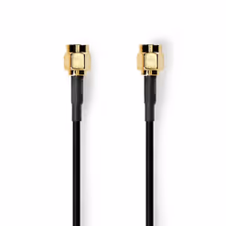 Nedis CSGB02000BK10, 1 m, SMA, SMA, Noir