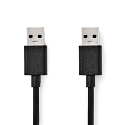 Nedis CCGB61000BK10 câble USB 1 m USB 3.2 Gen 1 (3.1 Gen 1) USB A Noir