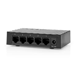Nedis NSWH5P110BK commutateur réseau Géré Gigabit Ethernet (10/100/1000) Noir