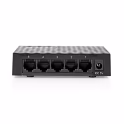 Nedis NSWH5P110BK commutateur réseau Géré Gigabit Ethernet (10/100/1000) Noir