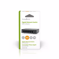 Nedis NSWH5P110BK commutateur réseau Géré Gigabit Ethernet (10/100/1000) Noir - Vue supplémentaire 7