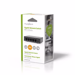 Nedis NSWH5P110BK commutateur réseau Géré Gigabit Ethernet (10/100/1000) Noir - Vue supplémentaire 8