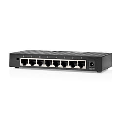 Nedis NSWH8P110BK commutateur réseau Géré Gigabit Ethernet (10/100/1000) Noir