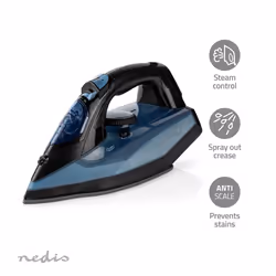 Nedis IRON2000 fer à repasser Fer à repasse à sec Semelle en céramique 2600 W Bleu - Vue supplémentaire 7