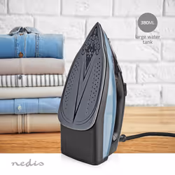 Nedis IRON2000 fer à repasser Fer à repasse à sec Semelle en céramique 2600 W Bleu - Vue supplémentaire 8