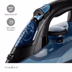 Nedis IRON2000 fer à repasser Fer à repasse à sec Semelle en céramique 2600 W Bleu - Vue supplémentaire 9