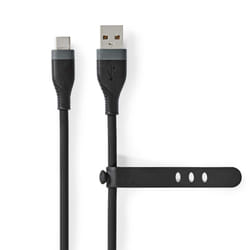 Nedis CCGB60800BK15 câble USB 1,5 m USB 2.0 USB A USB C Noir