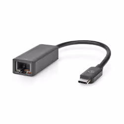 Nedis CCGB64960BK02, RJ-45, USB Type-C, 0,2 m, Noir