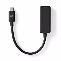 Nedis CCGB64960BK02 changeur de genre de câble RJ-45 USB Type-C Noir