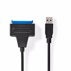 Nedis CCGB75100BK05, USB-A, SATA 22-Pin, 0,3 m, Noir