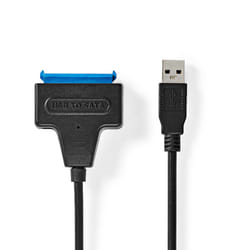 Nedis CCGB75100BK05 changeur de genre de câble USB-A SATA 22-Pin Noir
