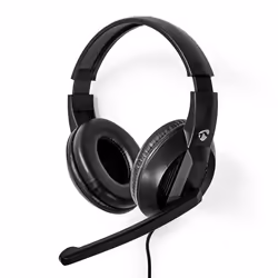 Nedis CHSTU210BK, Avec fil, Car/Home office, 20 - 20000 Hz, 163 g, Casque, Noir