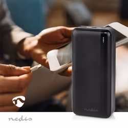 Nedis UPBKPD30000BK banque d'alimentation électrique Lithium Polymère (LiPo) 30000 mAh Noir
