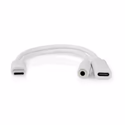 Nedis CCGB64922WT01 câble USB 0,1 m USB 2.0 USB C Blanc
