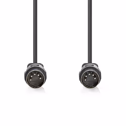Nedis CAGL20000BK20 câble audio 2 m DIN (5-pin) Noir