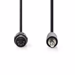 Nedis CAGL20100BK20 câble audio 2 m DIN (5-pin) 3,5mm Noir
