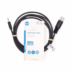 Nedis CAGL20100BK20 câble audio 2 m DIN (5-pin) 3,5mm Noir